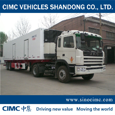 2-axle freezer trailer with JAC chassis