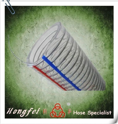 PVC flexible steel wire reinforced hose for water discharge