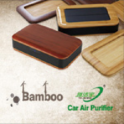 new bamboo material mini air purifier
