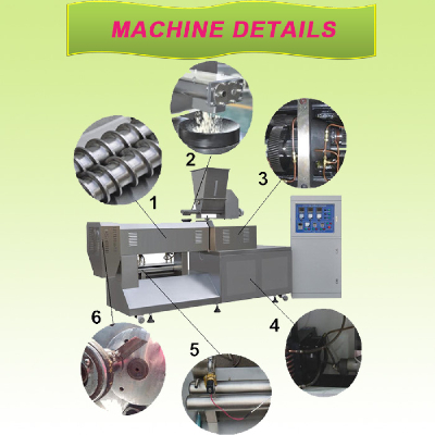 Wheat flour corn puff snack extruder