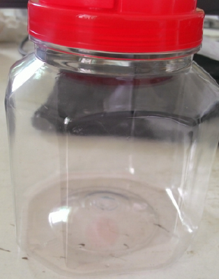 Small square bottle plastic