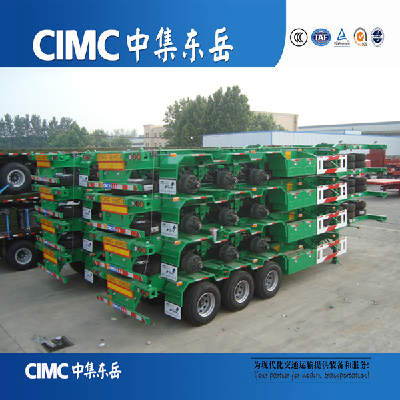 CIMC Quality Containers Chassis Skeleton Semi Trailer With 2 Axle