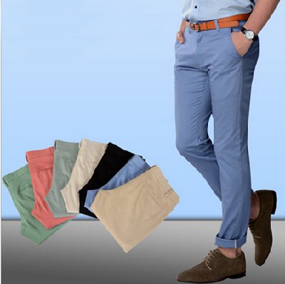 2016 latest design mens chinos slim fit 100% cotton casual pants