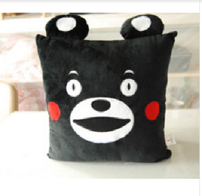 Plush Material and Printed Pattern kumamon shaped cushion withcustomer's logo