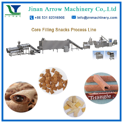 Twin Screw Core Filling Puffed Corn Snack Food Extruder Machine