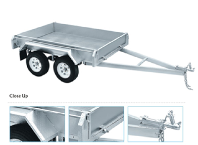 Cage trailer in hot dipped galvanized