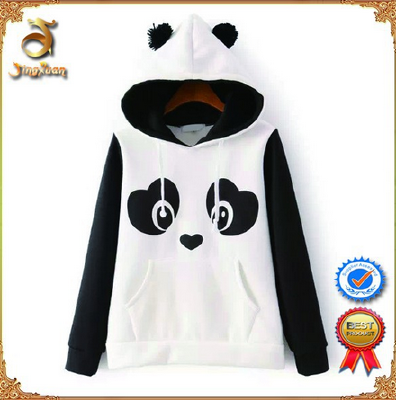 100% Cotton cartoon hoodies with hood,high quality hoodie for ladies