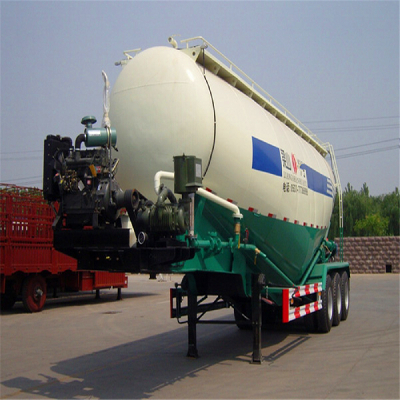 Powder material transport semi-trailer