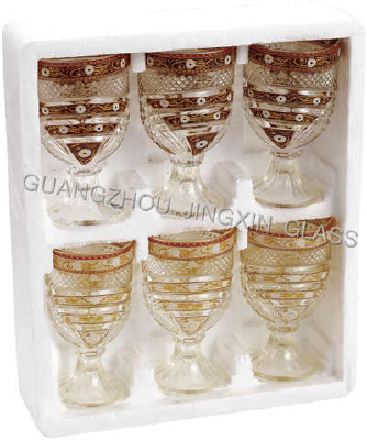 6pcs glass cup set,drinkware dubai market