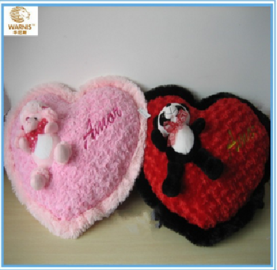 Sweet lovely heart plush pillow for couple