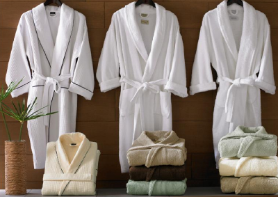 High Quality 100% cotton fluffy bathrobe