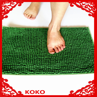  polyester chenille tufing bath rug dark green