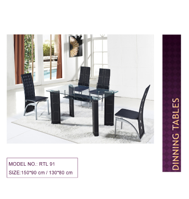 Glass dining table