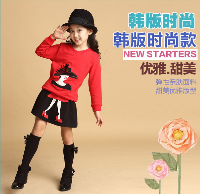 2016 new model girl dress 2016 korean version children girl dresses