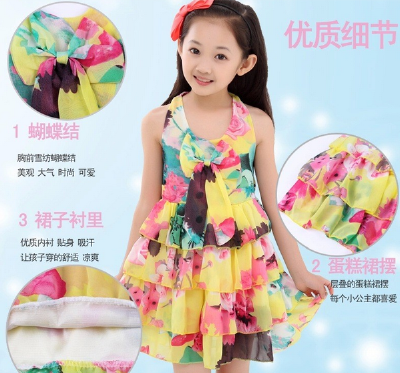 2016 new model girl dress 2016 korean version children girl dresses