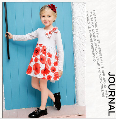 2016 new model girl dress 2016 korean version children girl dresses