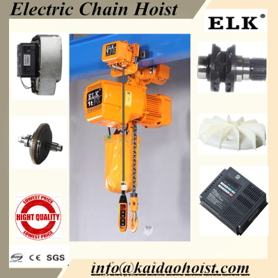 Hot Selling Elk 1ton Electric Chain Hoist Equipment