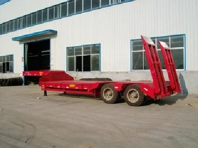  3 axles Gooseneck extendable low bed semi trailer
