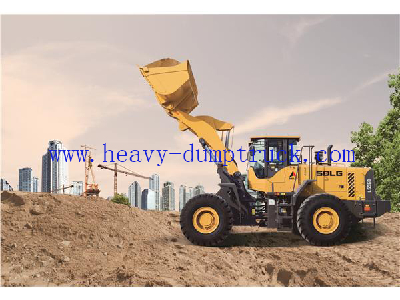 SDLG wheel loader LG968 with ZF tranmission and ZF axles with snow blade