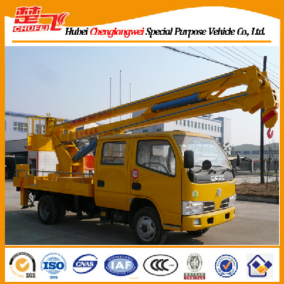 Dongfeng Jinba 14m aerial platform working truck double cabin