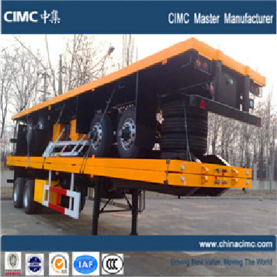 CIMC TRAILER 40' Flatbed Trailer with 2 Axles ( Side Steel Bar)