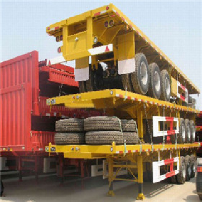 CIMC 40ft TWO Axle flatebed semitrailer with bioge suspension