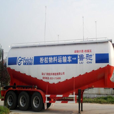 LUCHI Tri-axle Tri-compartment Powder Material Tank Trailer