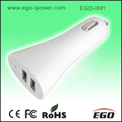 Dual usb 2.1A output phone car charger