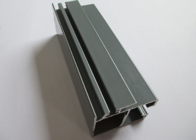 OEM Gray Custom Aluminium Window Profiles , Powder coated Aluminium Profile