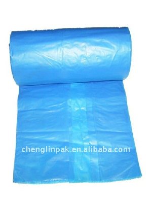 Blue plastic household bag