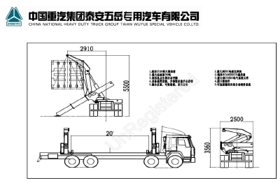 sinotruck SIDElOADER for two 20ft containers or one 40ft container