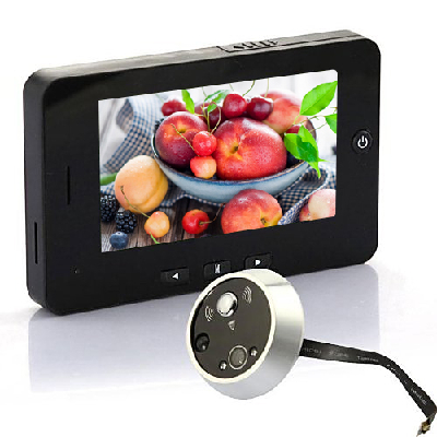 4.3" TFT LCD Video Door Phone Smart Digital Peephole ViewerVisualDoorbell Camera 1.3 Megapixel Night Vision Monitoring MotionDetectionfor Home Security