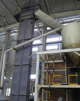 bulk powder granules pellet vertical lifting bucket elevator