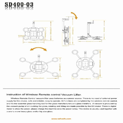 Wireless Remote Control Vacuum Lifter