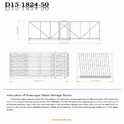 Draw-type Glass Storage Racks