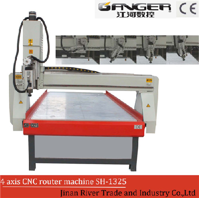 4 axis cnc router machine center Jinan manufacturer SH-1325