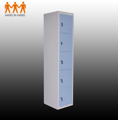 blue color compartment 5 door steel locker/ 5 door storage metal lockerfor school