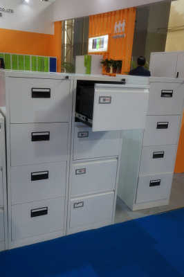 4 Drawer Vertical File Cabinet / Four chests cabinet linear shape handle