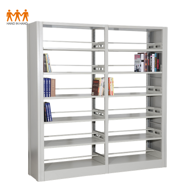 Adjustable double side steel books display shelf/library magazinedisplay rack