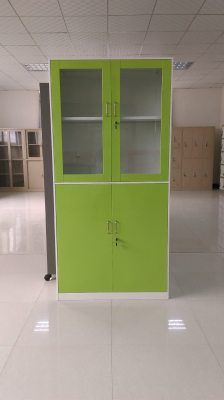 2 galss door file storage shelf cabinet/swing door metal book cabinetshelf cabinet / full high knock down steel shelf cabinet