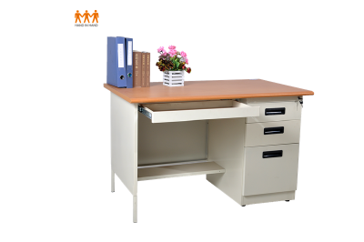 Modern simple design knock down stainless steel one person office desk