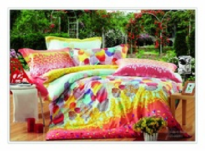 high quality colorful printed 100% cotton bedding set