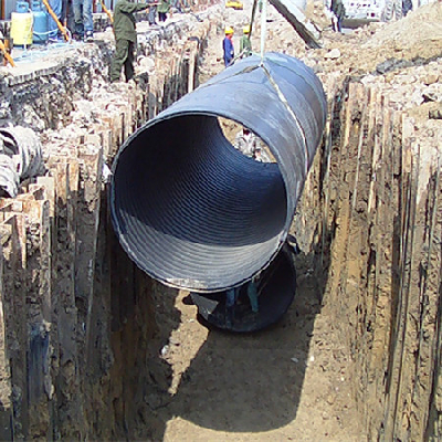 PE Plastics-Steel Dual Wall Composite Drain Pipe
