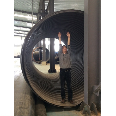 Large HDPE Plastics-Steel Double Wall Composite Drain Pipe