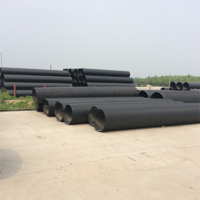HDPE Plastics-Steel Double Wall Drain Pipe with good pirce