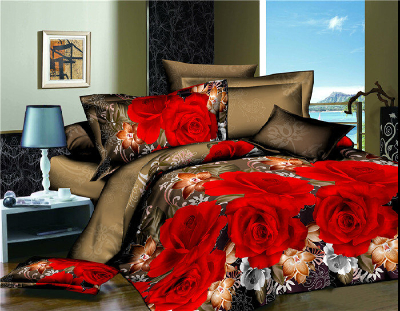 Hot sale100% cotton reactive dyeing home bedding set