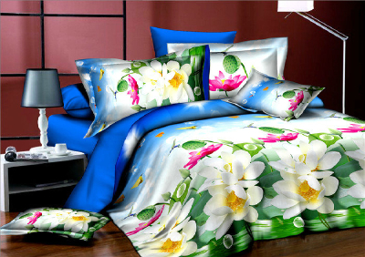 cotton printed 4pcs double size home textile Made in China