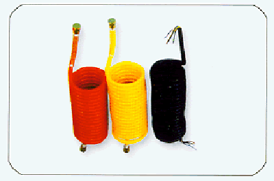 Air brake spiral pipe and seven core cable helix
