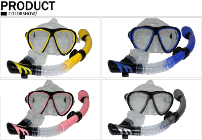 HOT SALES Factory high quality scuba water sports equipment full facesilicone snorkel mask diving equipment mask and snorkel set