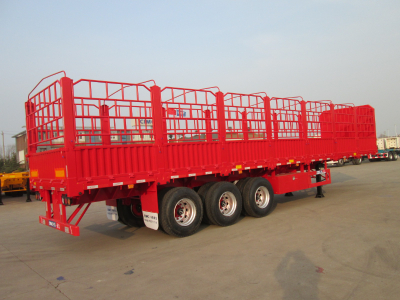 HOT SALE!!! 12.4M Three-axle Stake Semi Trailer With Cheap Price